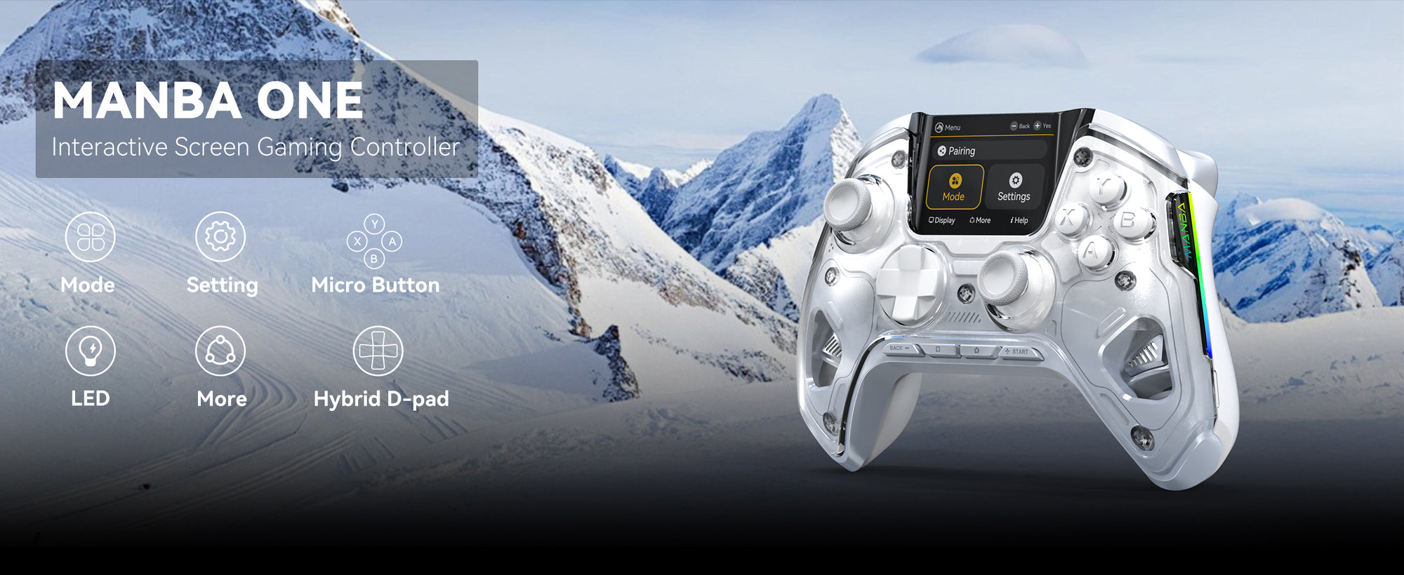 Manba One Wireless Controller Gaming controller with screen MANBA