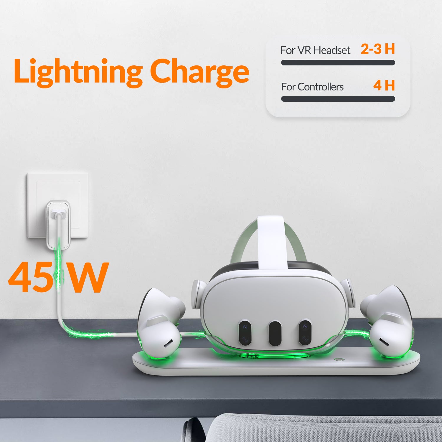 VR Charging Station with 45w USB-C Charger