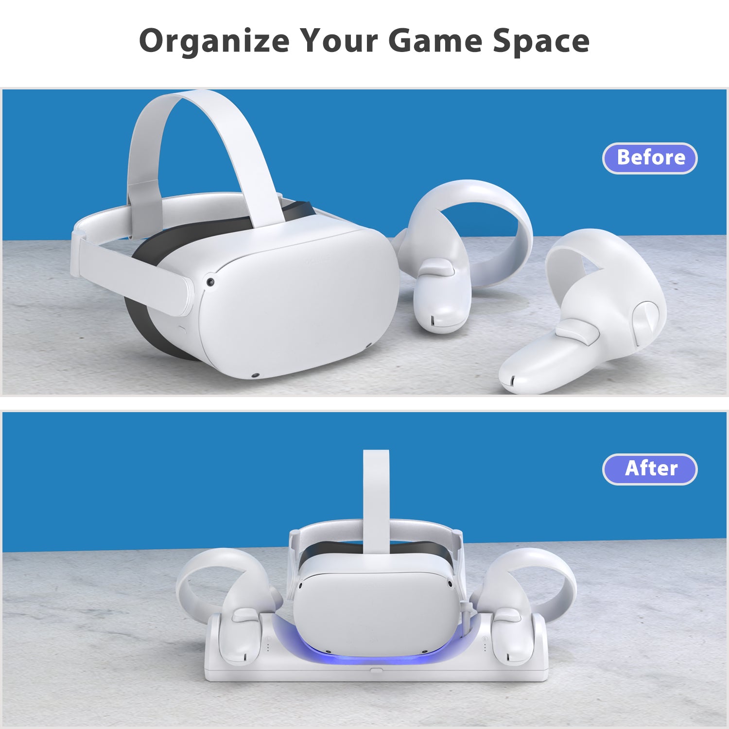 VR Charging Station for Oculus Quest 2/Meta Quest 2